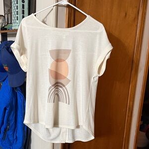 Mine Cream Geometric Graphic Tee